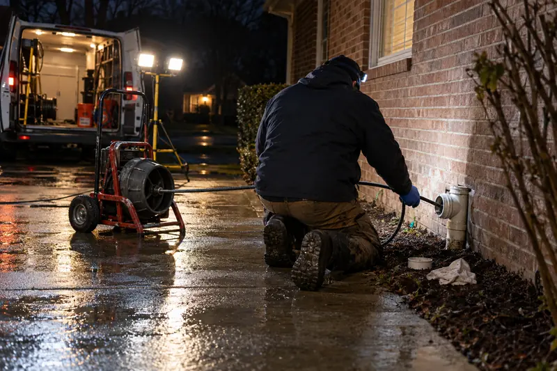 Emergency drain cleaning in Waxahachie