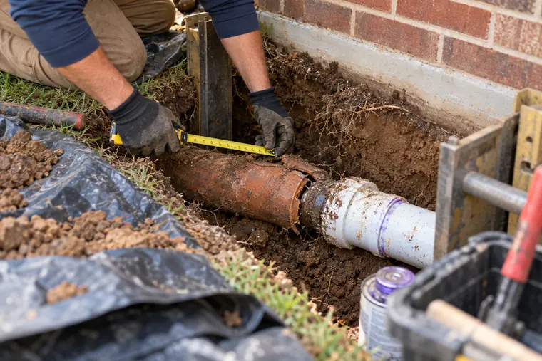 Sewer line repair in Waxahachie